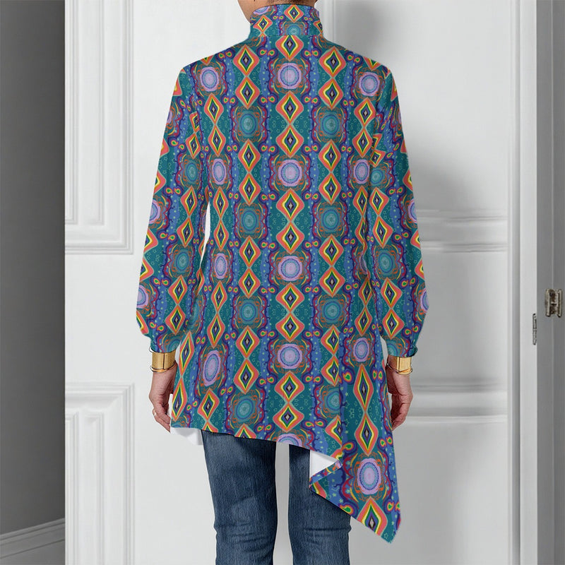 Bona Mod Asymmetrical Turtleneck Shirt