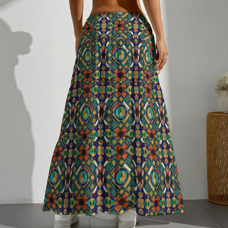 Morrison's Border Tiered Boho Maxi Skirt