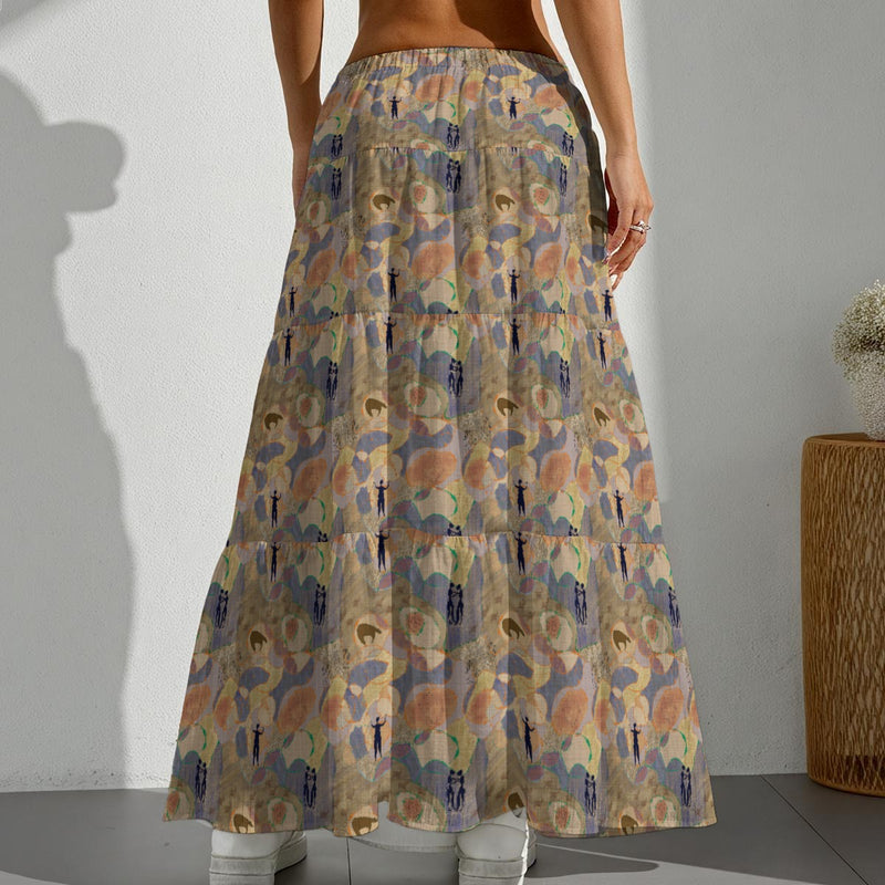 Cave Dreams Tiered Boho Maxi Skirt
