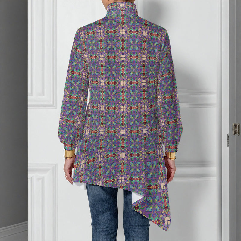 Immortal Life Of Pussyflowers Asymmetrical Turtleneck Shirt