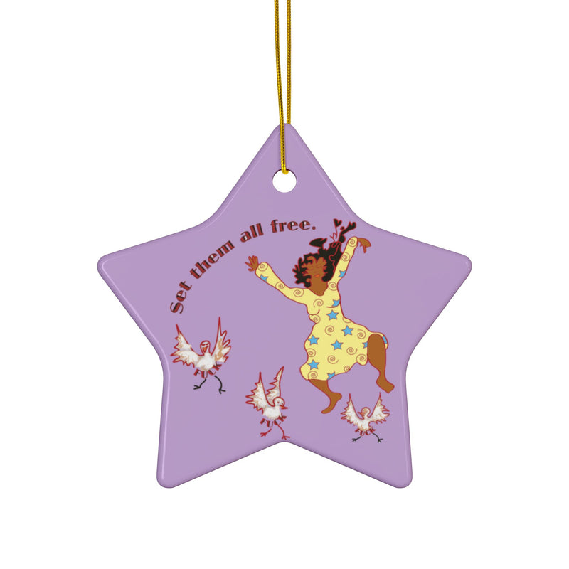Set Em All Free Ceramic Ornaments (1,3,5,10 Pc sets) | Black Liberation Decor