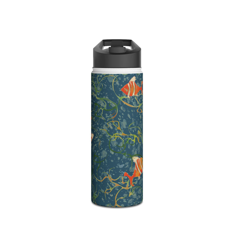 Unschooled Stainless Steel Slender Water Bottle — Insulated Ocean Pattern