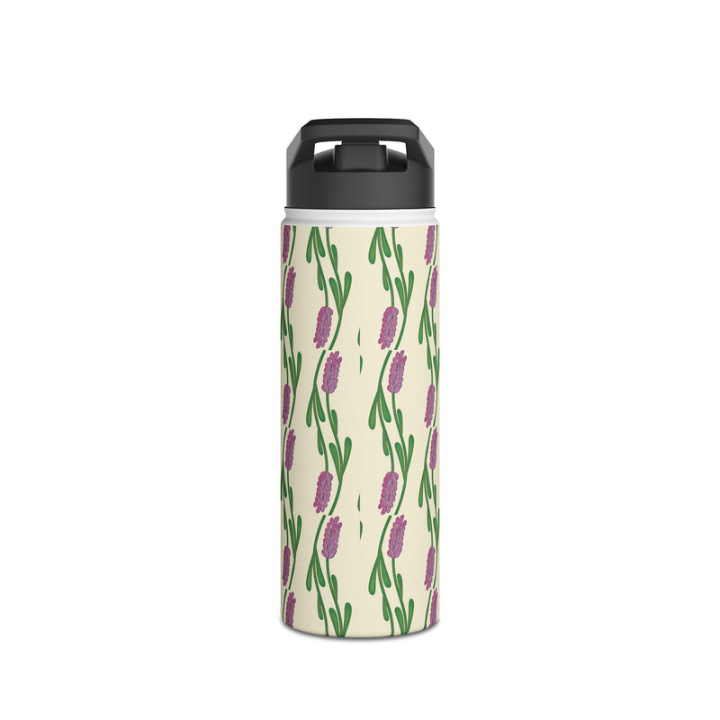 A Touch Of Lavender Stainless Steel Slender Water Bottle