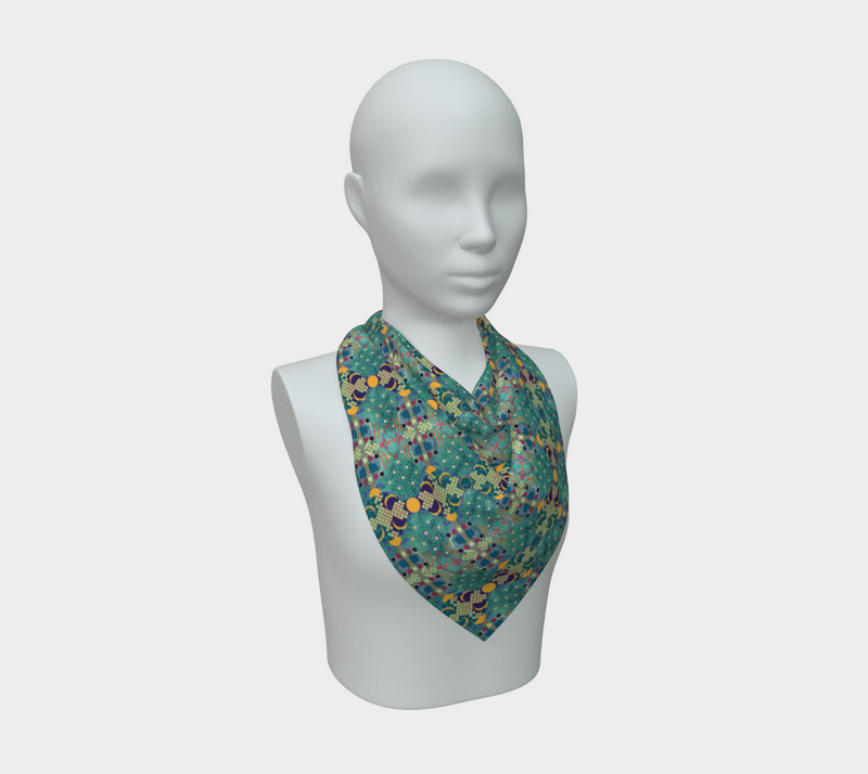 Aqua De Luna Silk Square