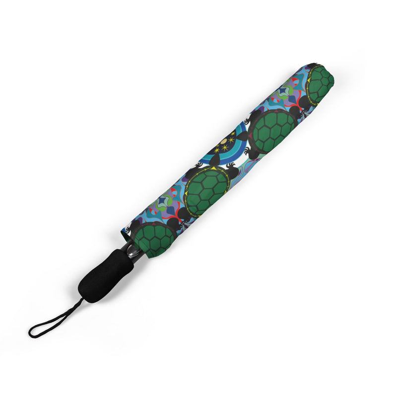 Interdimensional Council Umbrella - Compact Foldable Psychedelic Turtle Umbrella