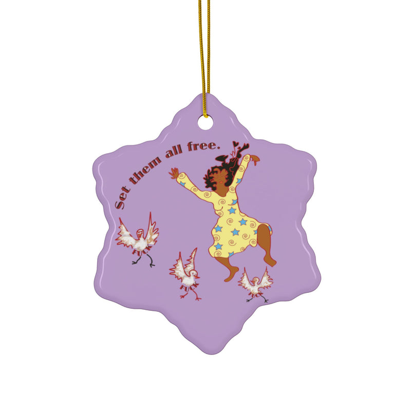 Set Em All Free Ceramic Ornaments (1,3,5,10 Pc sets) | Black Liberation Decor