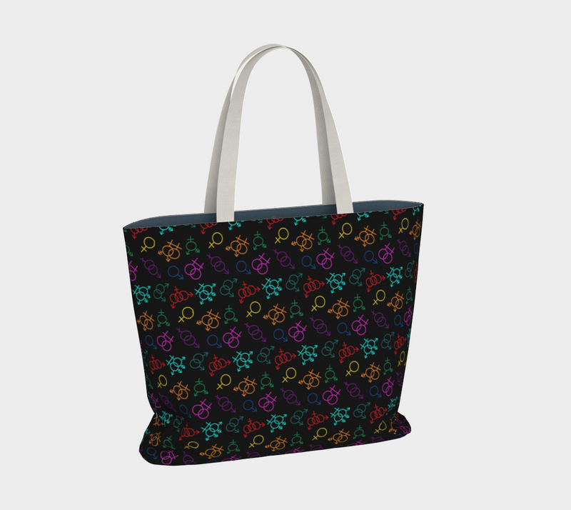Come As You Are Large Tote Bag | Queer Affirming Art