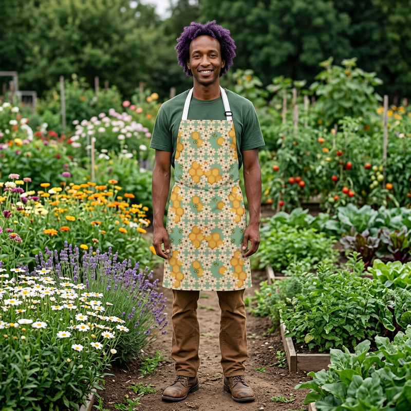 Success's Sweet Sting  — Yellow Daisies Kitchen Apron