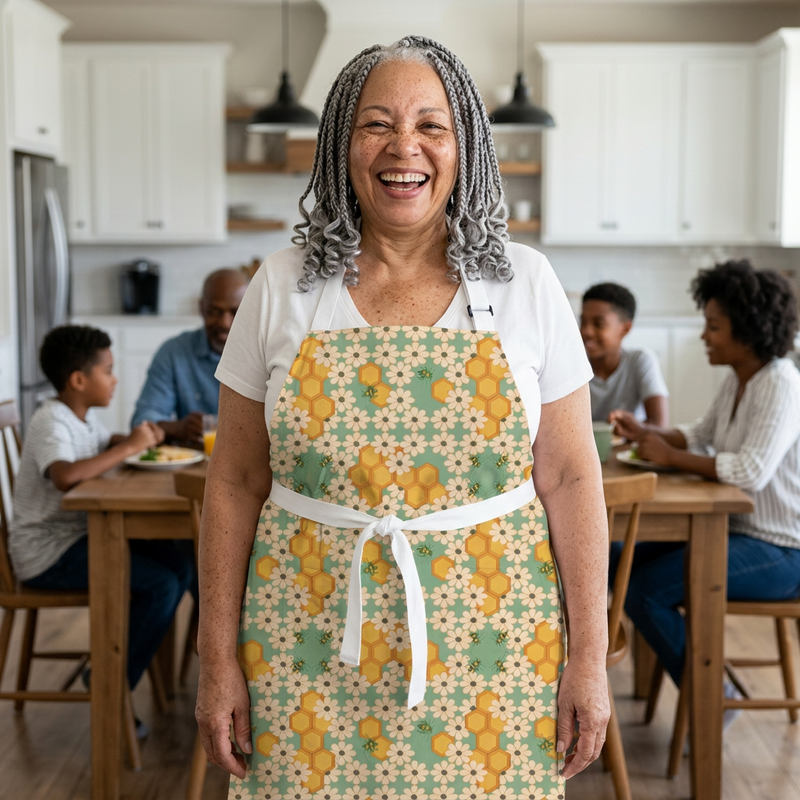 Success's Sweet Sting  — Yellow Daisies Kitchen Apron