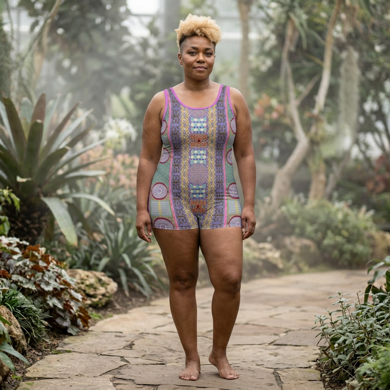 Jamii Gender Neutral Swimsuit – Geometric Abstract