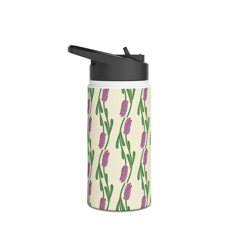 A Touch Of Lavender Stainless Steel Slender Water Bottle