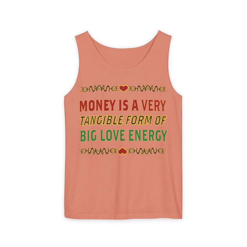 Money Is A Tangible Form Of Love Energy Tank Top | Black Wealth Affirmation