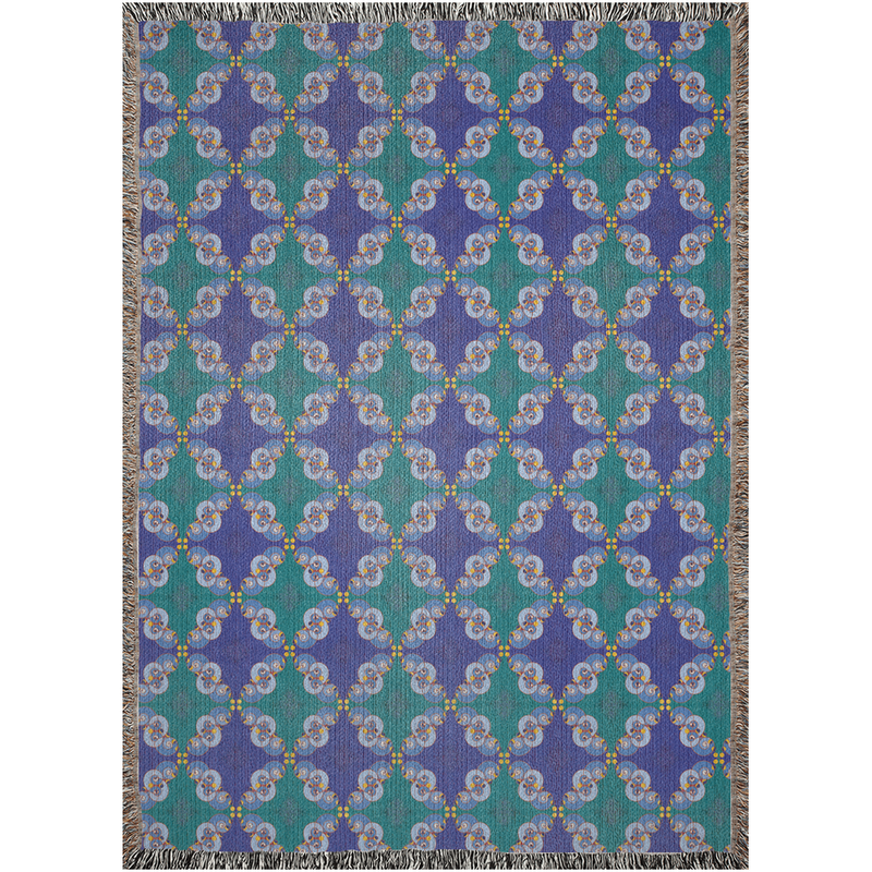 Ibu Agana Pathways Woven Blanket | Afrocentric Home Decor
