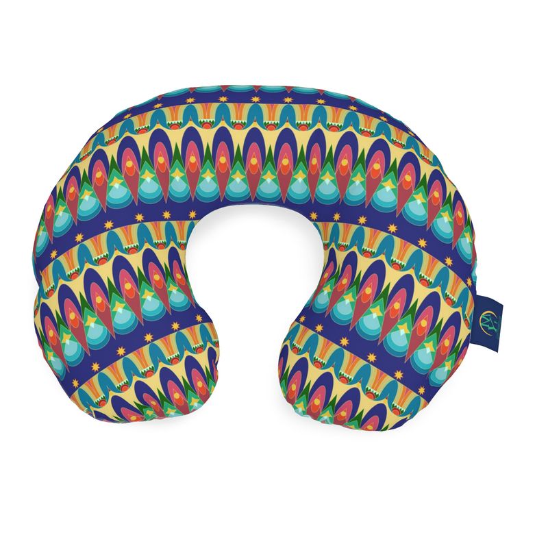 Our Sacred Temples Neck Pillow | Afrocentric Travel Decor