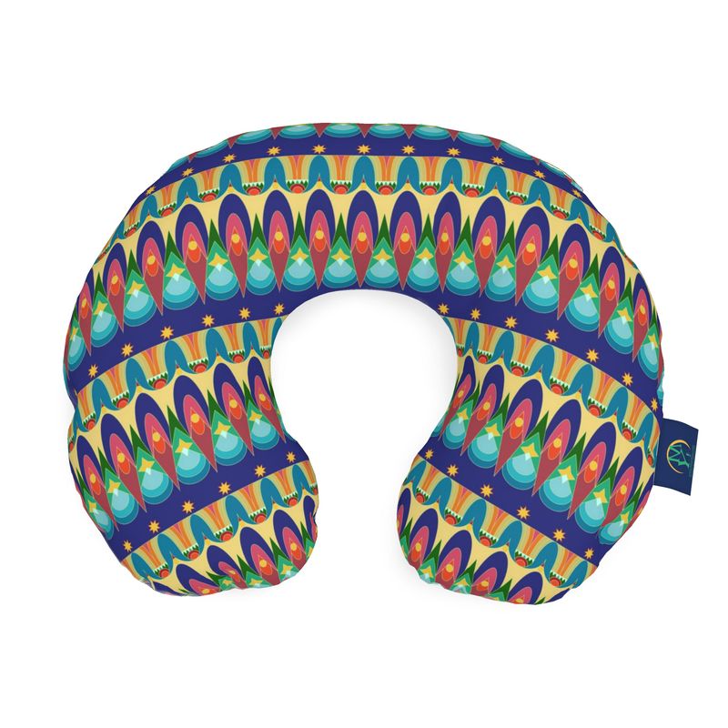 Our Sacred Temples Neck Pillow | Afrocentric Travel Decor