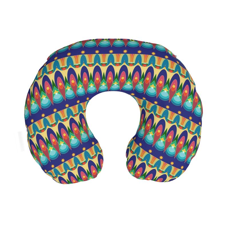 Our Sacred Temples Neck Pillow | Afrocentric Travel Decor