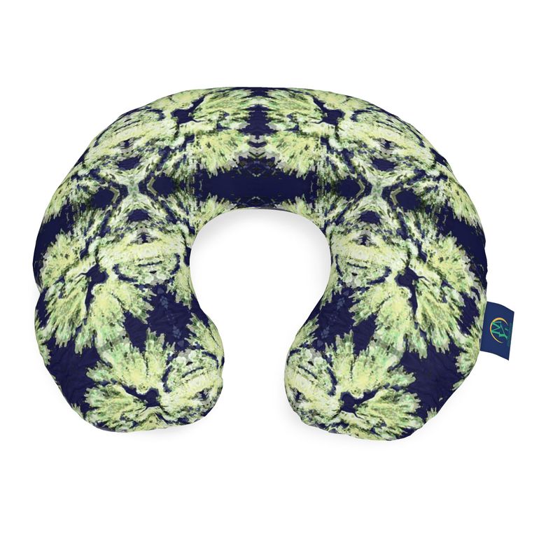 Lovin Lichen Neck Pillow | Black Botanical Art