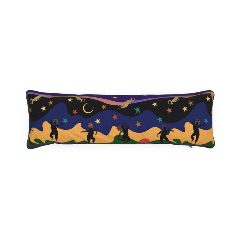 Autumn Dancers Bolster Cushion | Black Queer Art