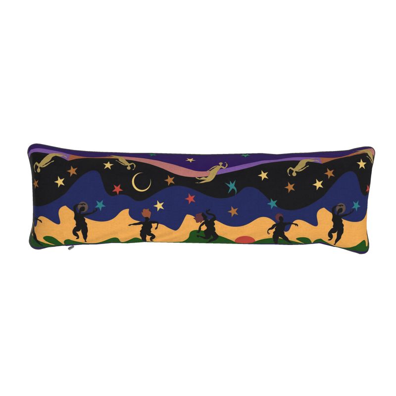Autumn Dancers Bolster Cushion | Black Queer Art