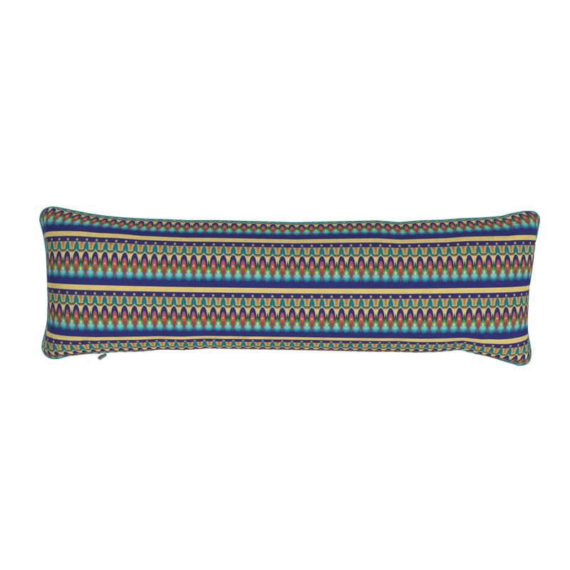 Our Sacred Temples Bolster Cushion | Afrocentric Spirituality Decor