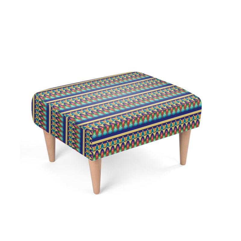Our Sacred Temples Footstool | Afrocentric Home Decor