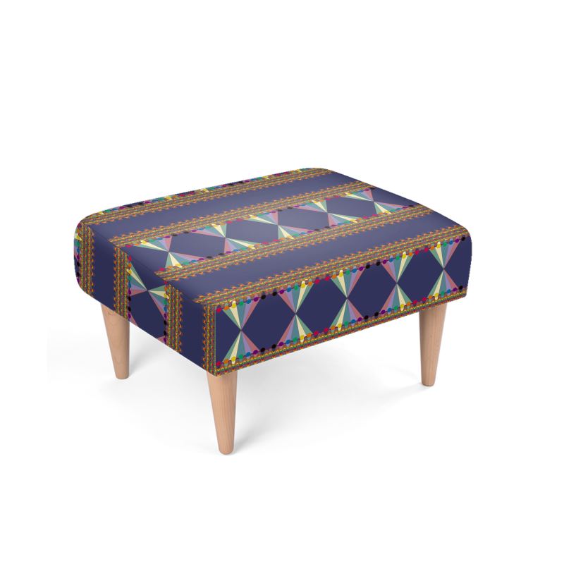 Vibing On The Wavelength Footstool | Queer Art & Black Pride Decor