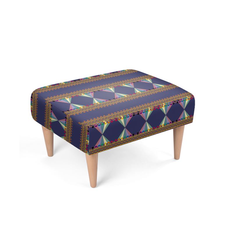 Vibing On The Wavelength Footstool | Queer Art & Black Pride Decor
