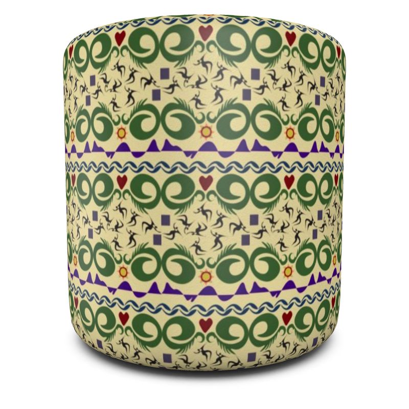 Cave Songs Pouffe Round | Afrocentric Home Decor