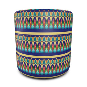 Our Sacred Temples Pouffe Round | Afrocentric Home Decor