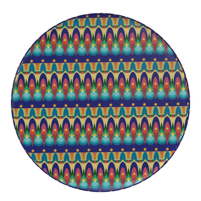 Our Sacred Temples Pouffe Round | Afrocentric Home Decor
