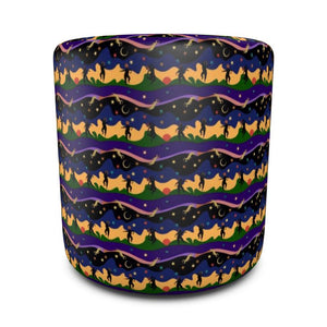 Autumn Dancers Pouffe Round | Afrocentric Home Decor