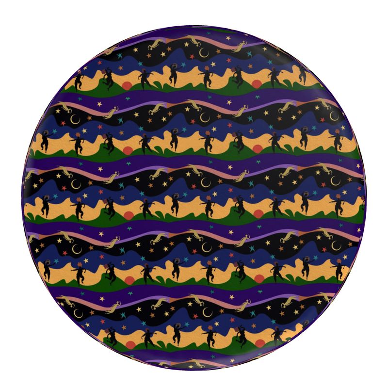 Autumn Dancers Pouffe Round | Afrocentric Home Decor