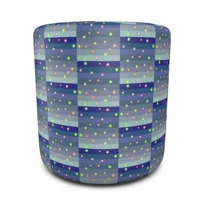 Winter Star Basket Pouffe Round | Afrocentric Home Decor
