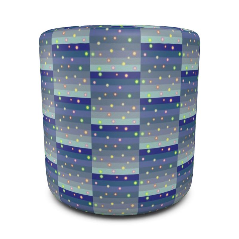 Winter Star Basket Pouffe Round | Afrocentric Home Decor