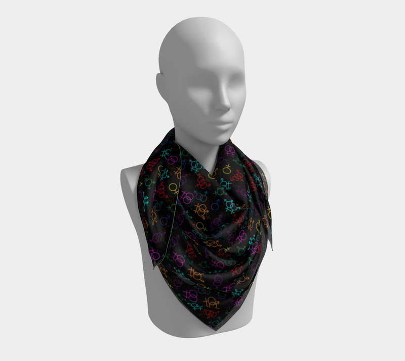 Come As You Are Square Silk Scarf | Queer Art & Black Pride