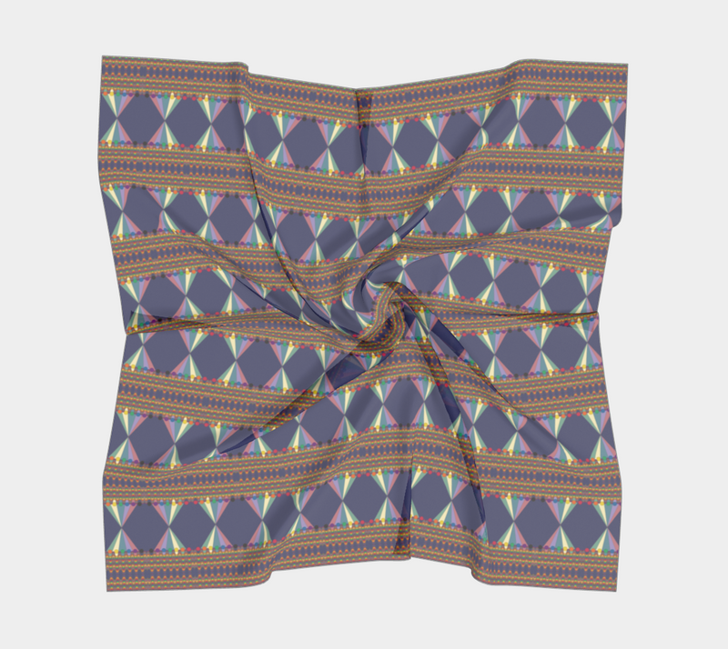 Vibing On The Wavelength Square Silk Scarf | Queer Art