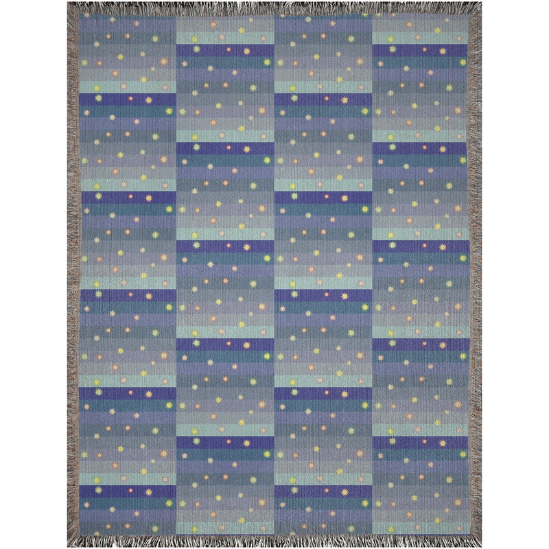 Winter Star Basket Woven Blanket | Afrocentric Home Decor