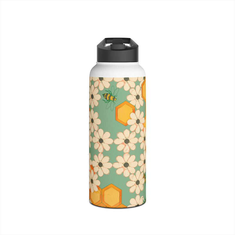 Success's Sweet Sting Stainless Steel Water Bottle - Floral Honeycomb