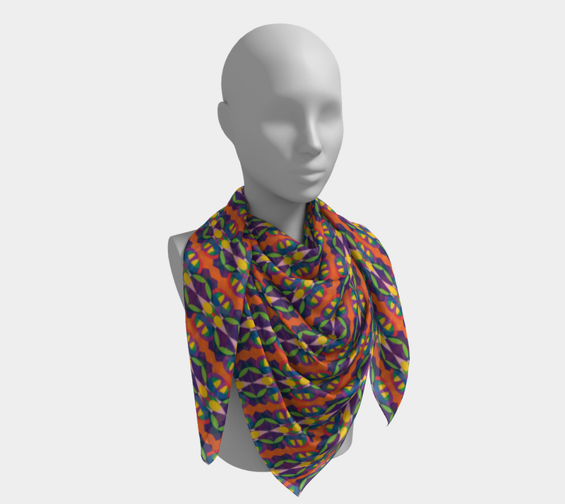 Carnival Butterfly Baby Square Silk Scarf | Black Baby Pride