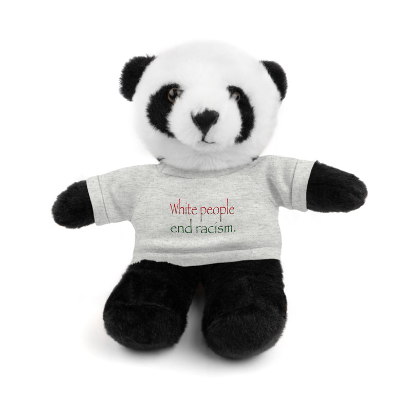 White People End Racism Plushie | Anti-Racism Allyship