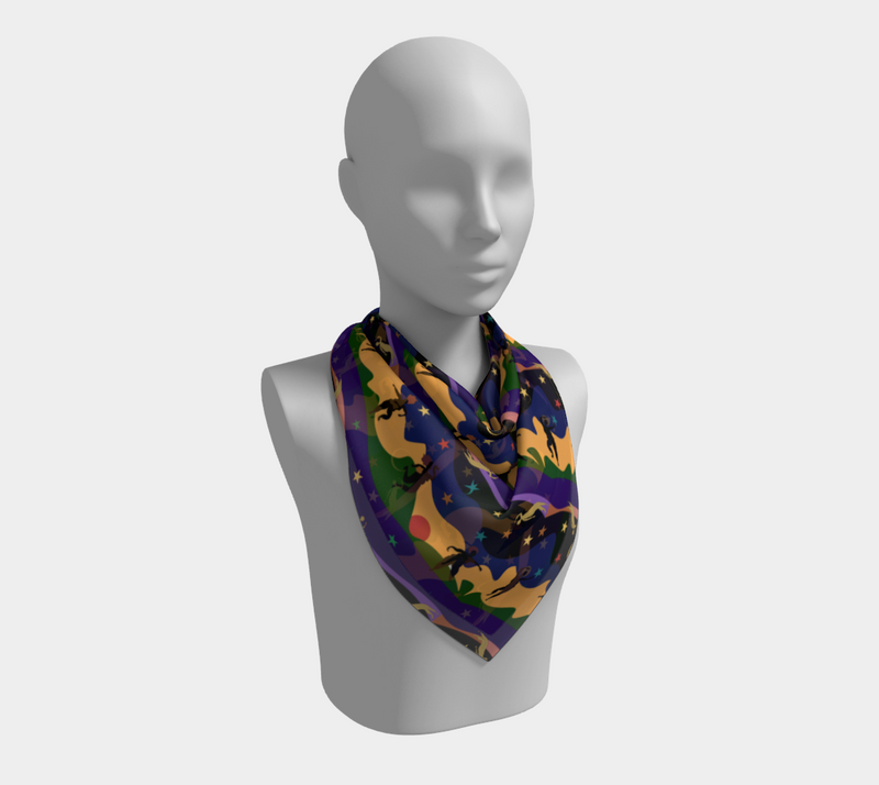 Autumn Dancers Silk Square | Afrocentric Fashion