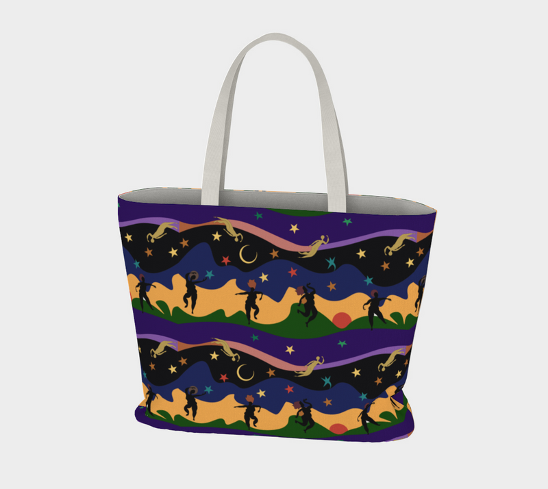 Autumn Dancers Large Tote Bag | Black Queer Art