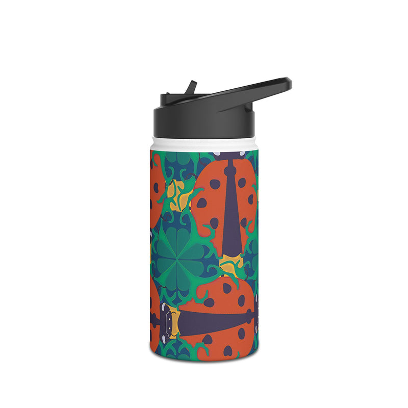 Ladybird Luck Stainless Water Bottle — Colorful Ladybug Forest Insulated Bottle