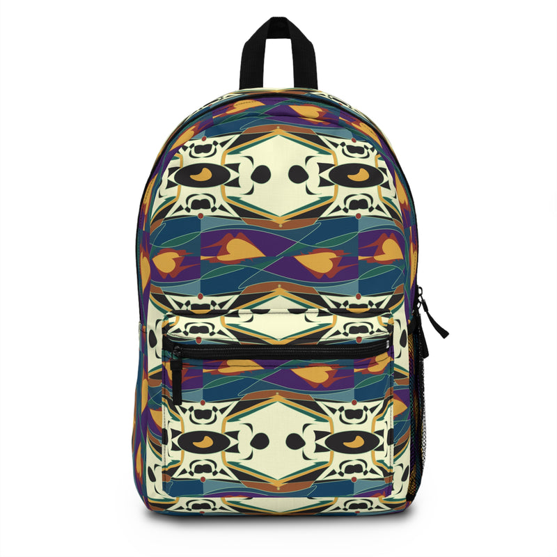 Spider Granma's Love Village Backpack — Colorful Abstract Print