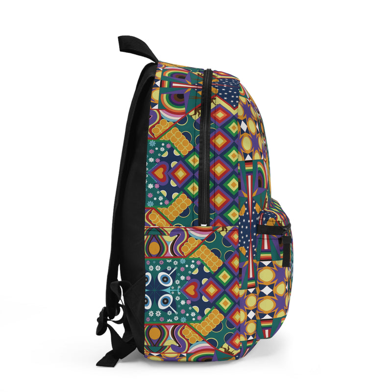 Chaos Iz Liberation Backpack — Bohemian Kaleidoscope Pattern Daypack