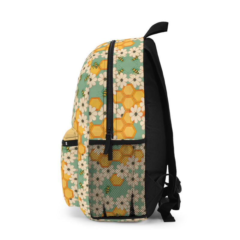 Success's Sweet Sting Backpack — Cute Bee & Daisy Pattern School Bag