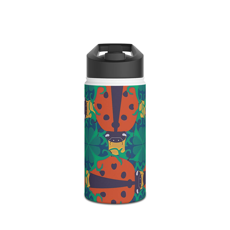 Ladybird Luck Stainless Water Bottle — Colorful Ladybug Forest Insulated Bottle