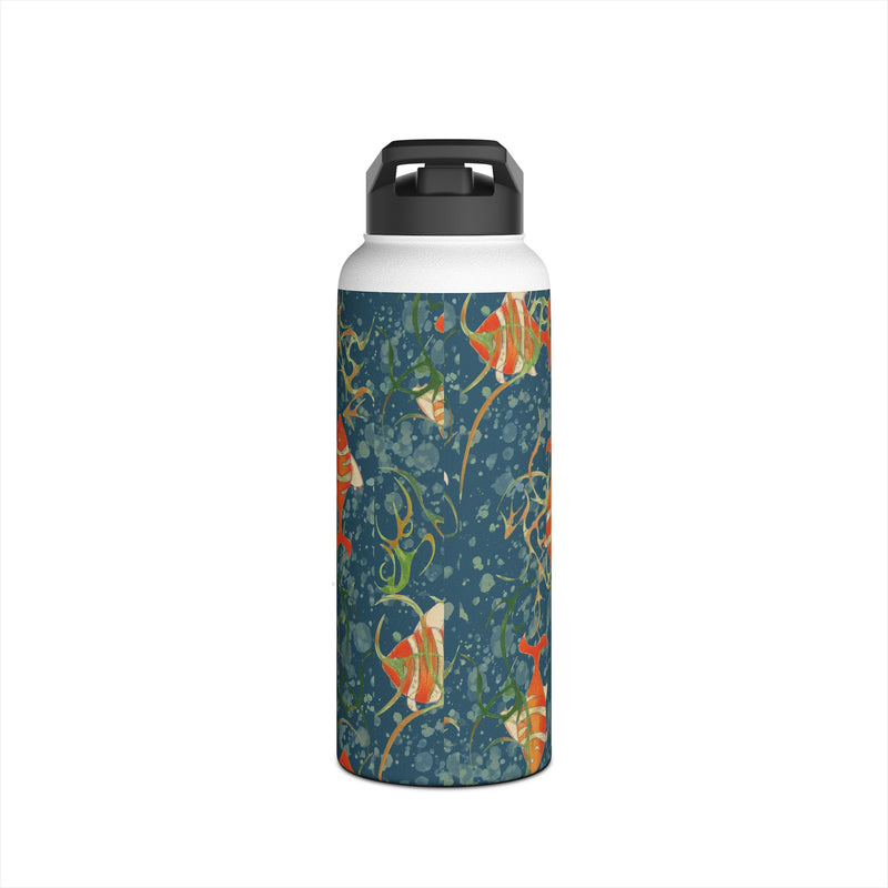 Unschooled Stainless Steel Slender Water Bottle — Insulated Ocean Pattern
