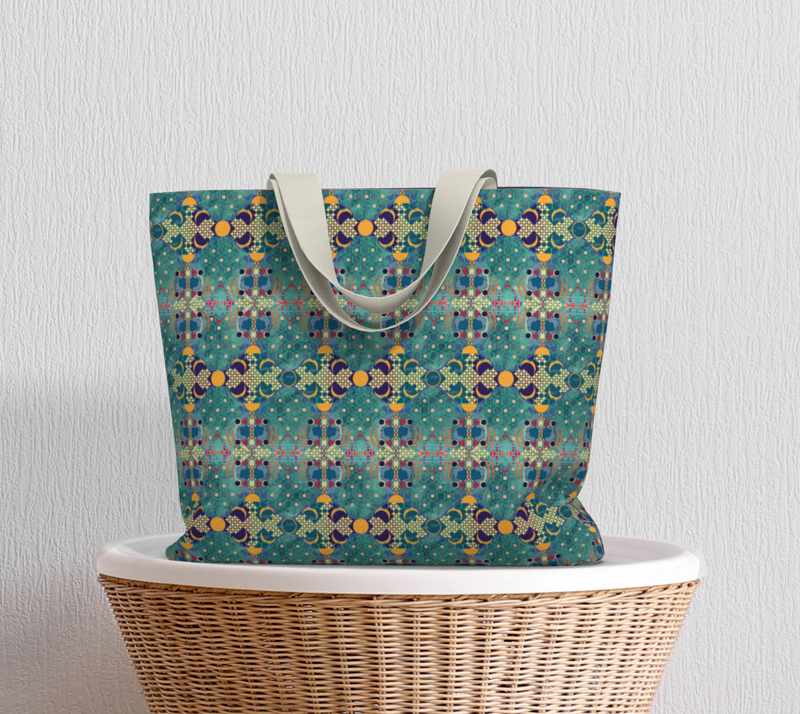 Aqua De Luna Market Tote