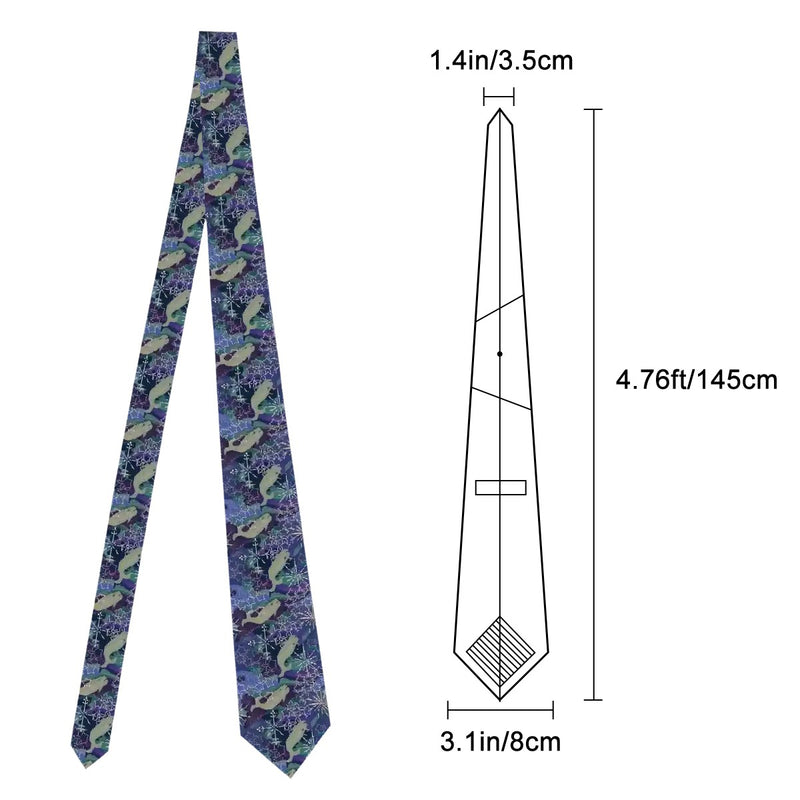 Space Whales & Snowflakes Necktie